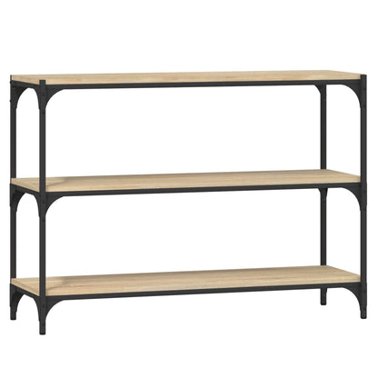 vidaXL Book Cabinet Sonoma Oak 100x33x70.5cm Engineered Wood and Steel