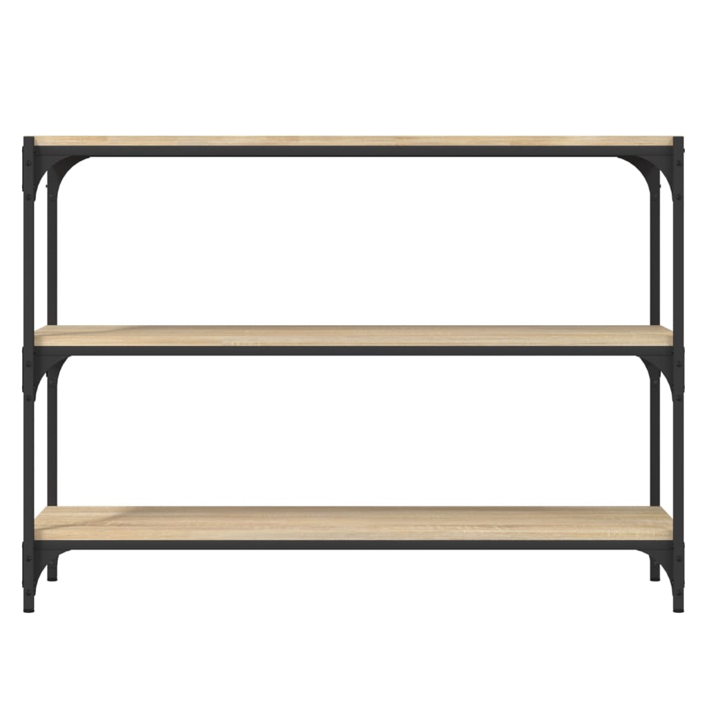 vidaXL Book Cabinet Sonoma Oak 100x33x70.5 cm Engineered Wood and Steel