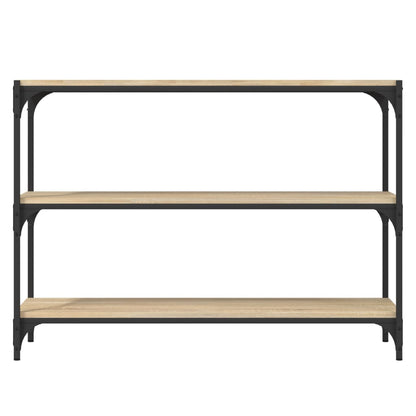 vidaXL Book Cabinet Sonoma Oak 100x33x70.5 cm Engineered Wood and Steel