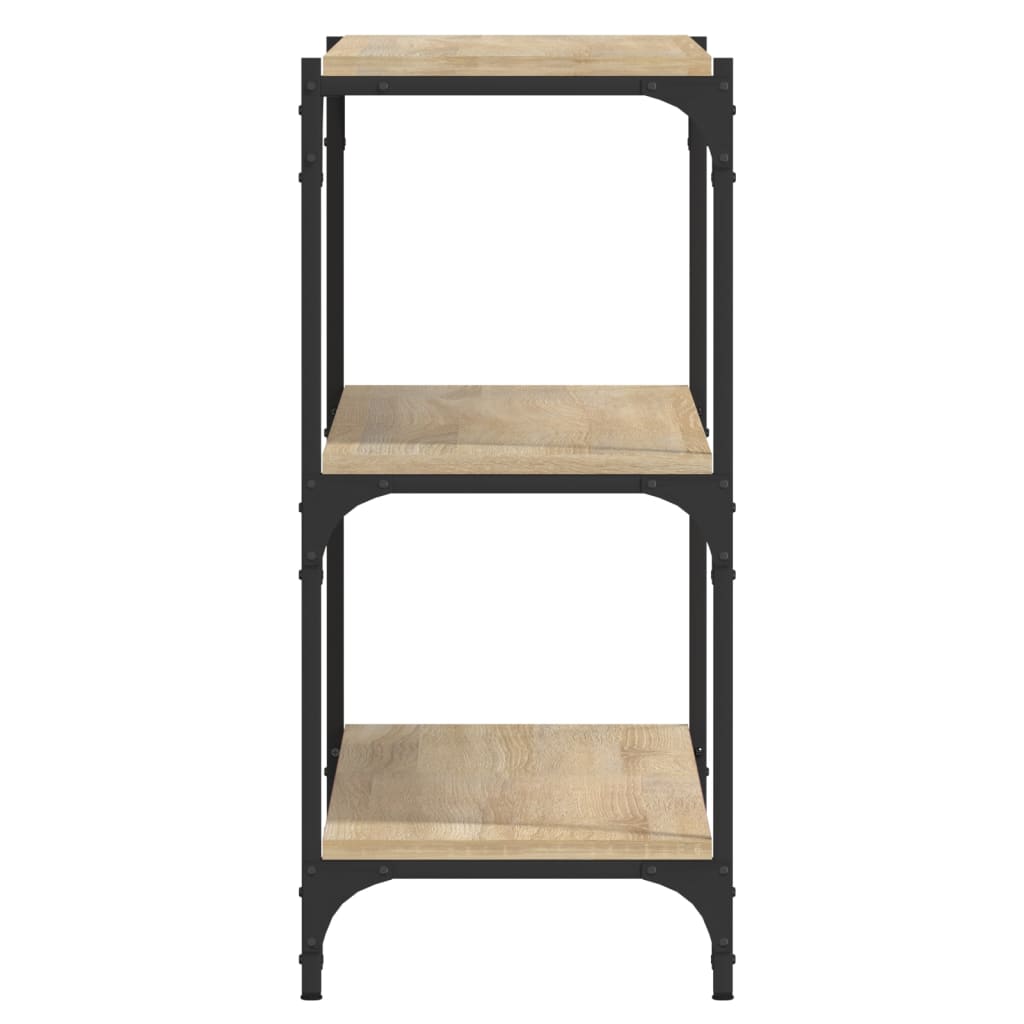 vidaXL Book Cabinet Sonoma Oak 100x33x70.5cm Engineered Wood and Steel