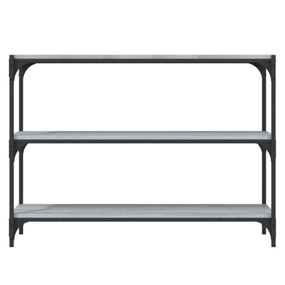 vidaXL Book Cabinet Grey Sonoma 100x33x70.5cm Engineered Wood and Steel