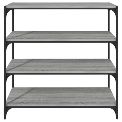 vidaXL Book Cabinet Grey Sonoma 100x33x100 cm Engineered Wood and Steel