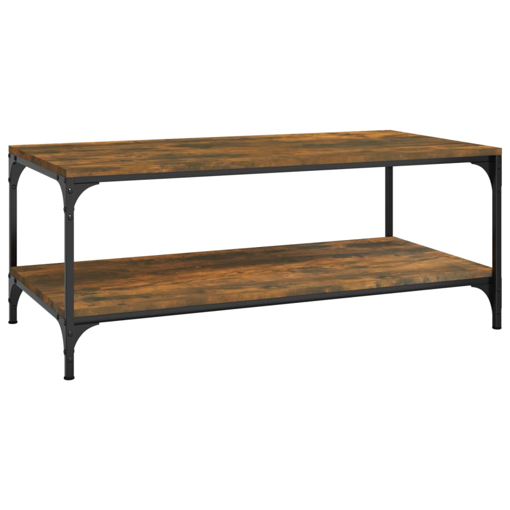 vidaXL Coffee Table Smoked Oak 100x50x40 cm Engineered Wood