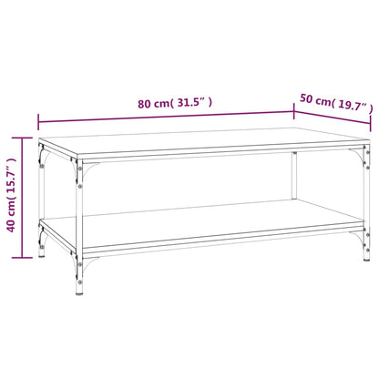 vidaXL Coffee Table Sonoma Oak 80x50x40 cm Engineered Wood
