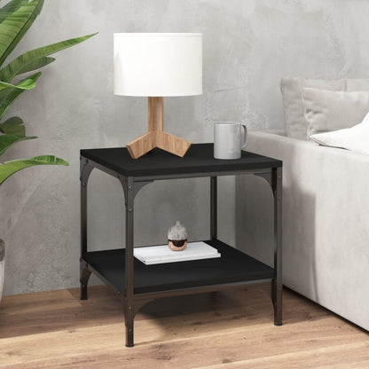 vidaXL Side Table Black 40x40x40 cm Engineered Wood