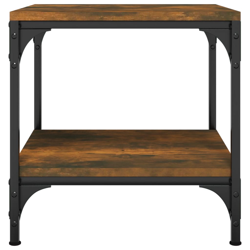 vidaXL Side Tables 2 pcs Smoked Oak 40x40x40 cm Engineered Wood