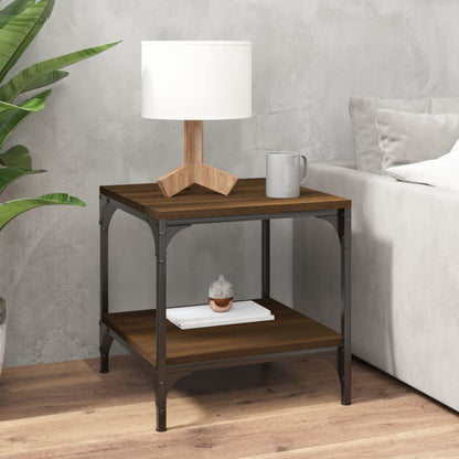 vidaXL Side Tables 2 pcs Brown Oak 40x40x40 cm Engineered Wood