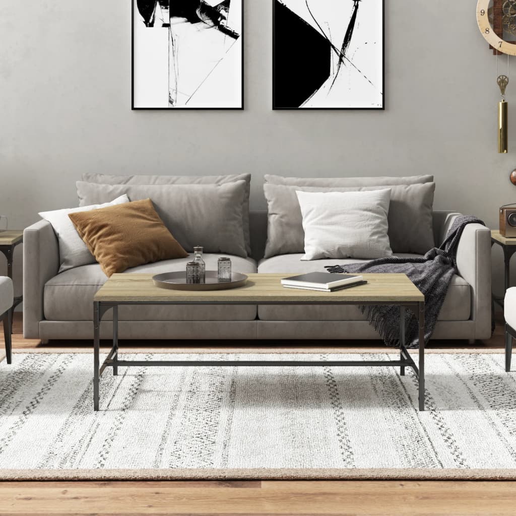 vidaXL Coffee Table Sonoma Oak 100x50x35 cm Engineered Wood