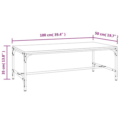 vidaXL Coffee Table Sonoma Oak 100x50x35 cm Engineered Wood