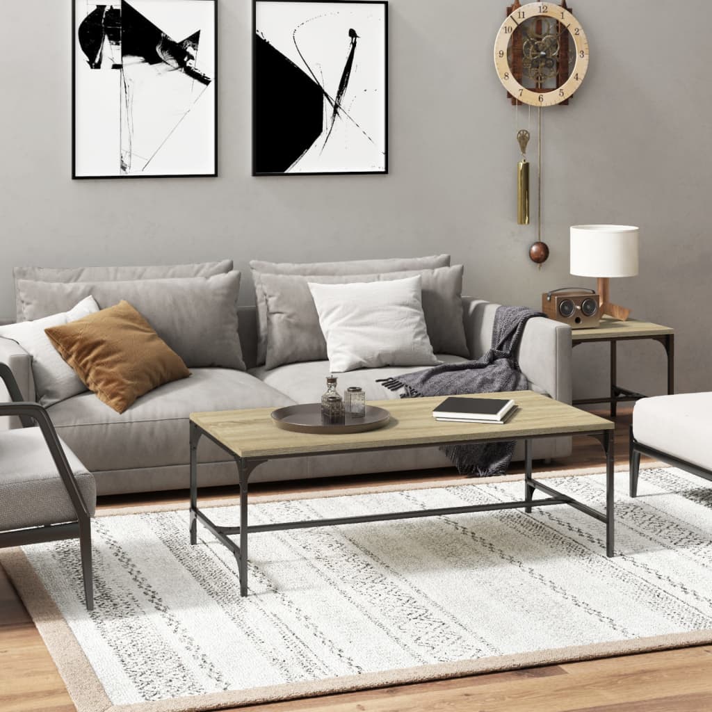 vidaXL Coffee Table Sonoma Oak 100x50x35 cm Engineered Wood