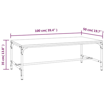 vidaXL Coffee Table Grey Sonoma 100x50x35 cm Engineered Wood