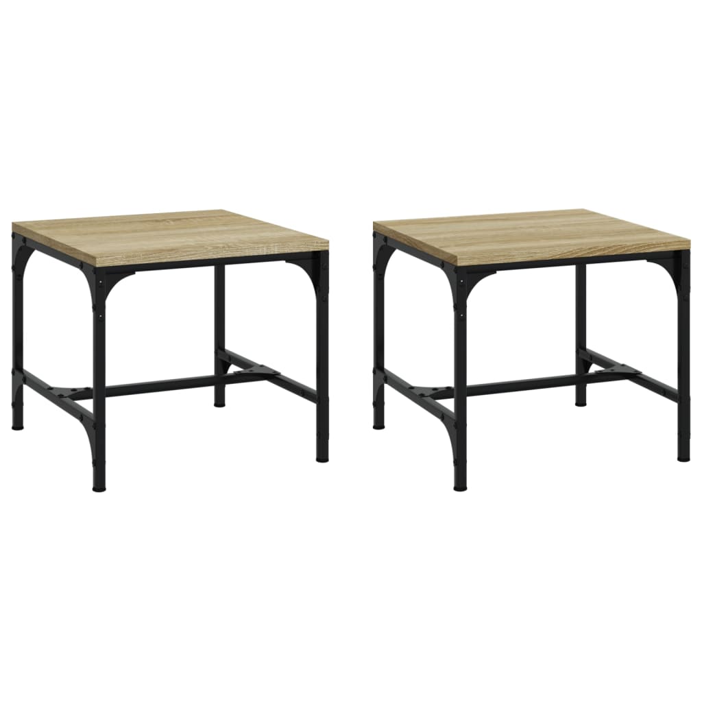 vidaXL Side Tables 2 pcs Sonoma Oak 40x40x35 cm Engineered Wood