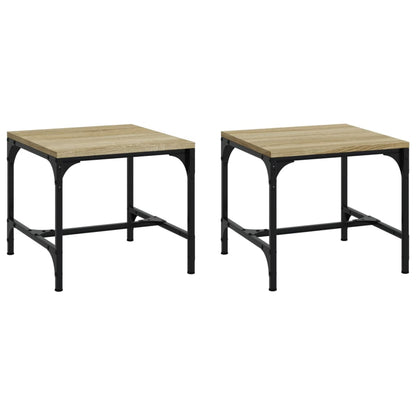 vidaXL Side Tables 2 pcs Sonoma Oak 40x40x35 cm Engineered Wood