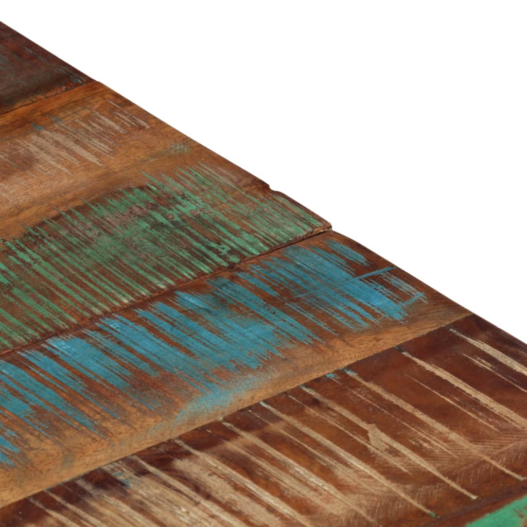 vidaXL Coffee Table Silver Stainless Steel and Solid Wood Reclaimed