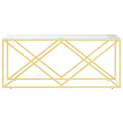 vidaXL Coffee Table 110x45x45 cm Stainless Steel and Glass