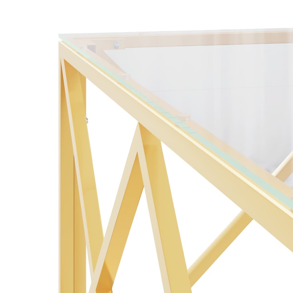 vidaXL Coffee Table 80x80x40 cm Stainless Steel and Glass