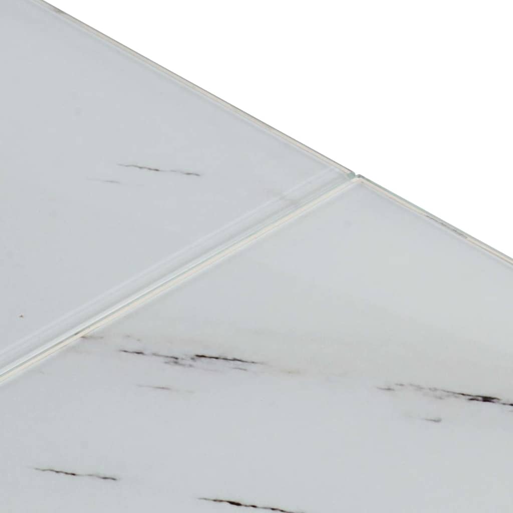 vidaXL Coffee Table Silver Stainless Steel and Tempered Glass