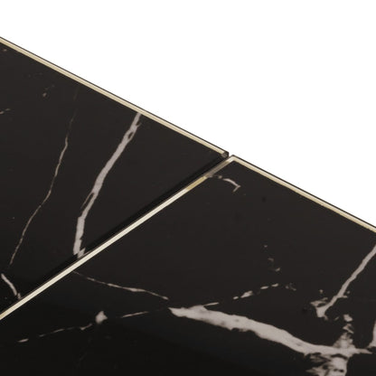 vidaXL Coffee Table Gold Stainless Steel and Tempered Glass