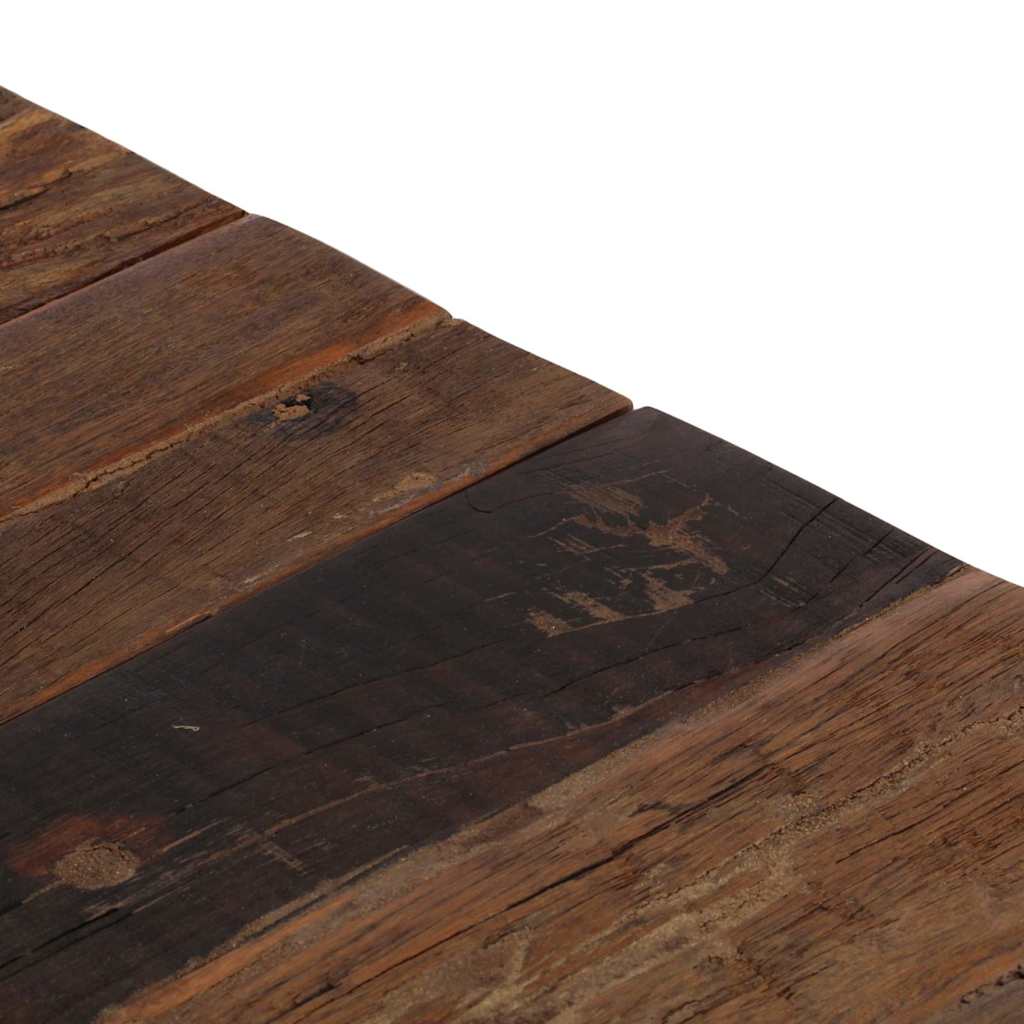 vidaXL Coffee Table Silver Stainless Steel and Solid Sleeper Wood