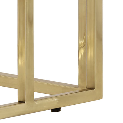 vidaXL Console Table Gold Stainless Steel and Tempered Glass