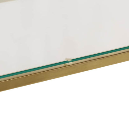 vidaXL Console Table Gold Stainless Steel and Tempered Glass
