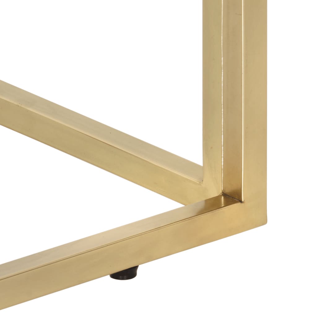 vidaXL Coffee Table Gold Stainless Steel and Tempered Glass