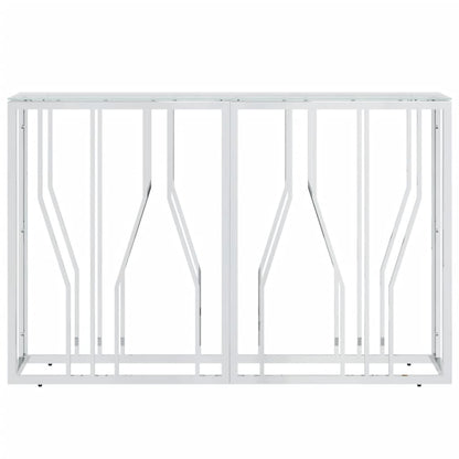 vidaXL Console Table 110x30x70 cm Stainless Steel and Glass