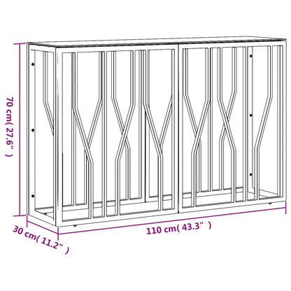 vidaXL Console Table Silver 110x30x70 cm Stainless Steel and Glass