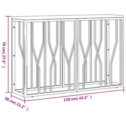 vidaXL Console Table Stainless Steel and Solid Wood Reclaimed