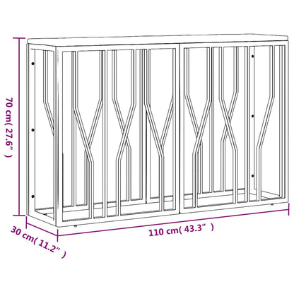 vidaXL Console Table Stainless Steel and Solid Wood Reclaimed