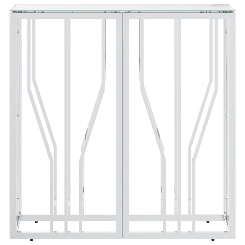vidaXL Console Table 70x30x70 cm Stainless Steel and Glass