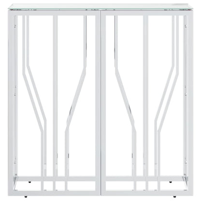 vidaXL Console Table 70x30x70 cm Stainless Steel and Glass