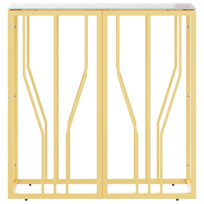 vidaXL Console Table Gold 70x30x70 cm Stainless Steel and Glass