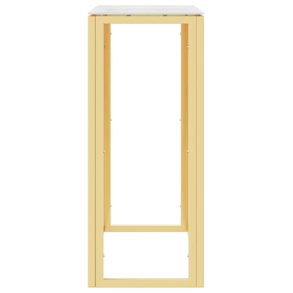 vidaXL Console Table Gold 70x30x70 cm Stainless Steel and Glass