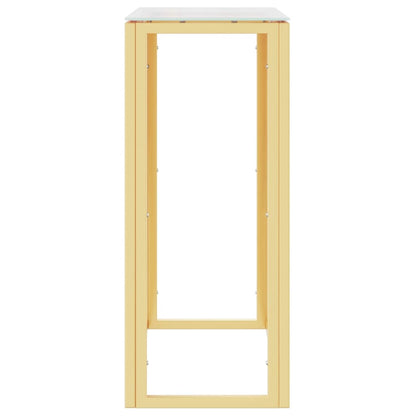 vidaXL Console Table Gold 70x30x70 cm Stainless Steel and Glass