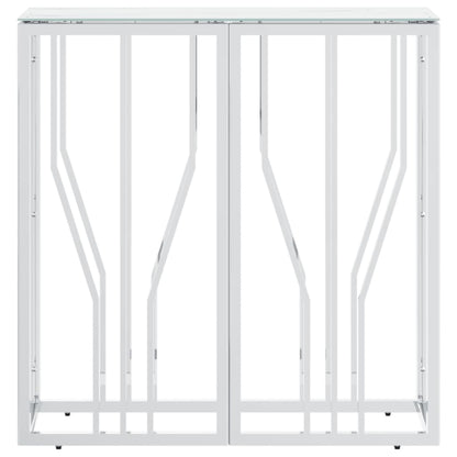 vidaXL Console Table Silver 70x30x70 cm Stainless Steel and Glass