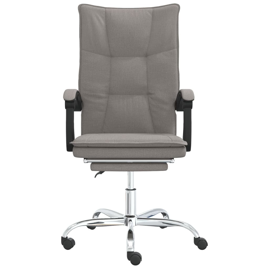 vidaXL Reclining Office Chair Taupe Fabric