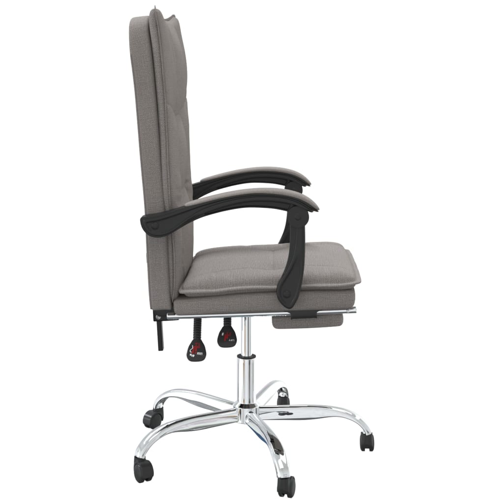 vidaXL Reclining Office Chair Taupe Fabric