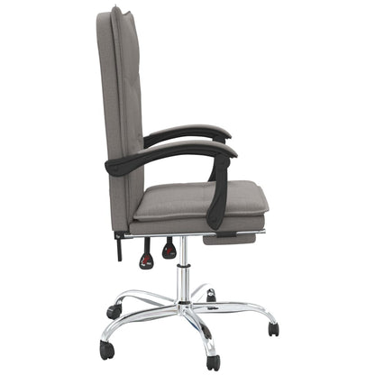 vidaXL Reclining Office Chair Taupe Fabric