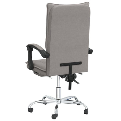 vidaXL Reclining Office Chair Taupe Fabric