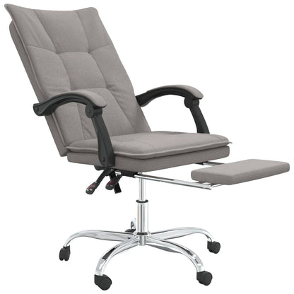 vidaXL Reclining Office Chair Taupe Fabric