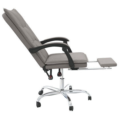 vidaXL Reclining Office Chair Taupe Fabric
