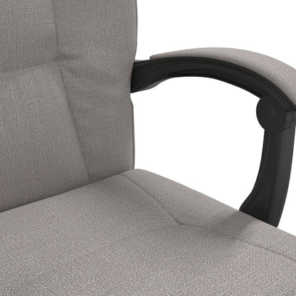 vidaXL Reclining Office Chair Taupe Fabric