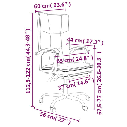 vidaXL Reclining Office Chair Taupe Fabric