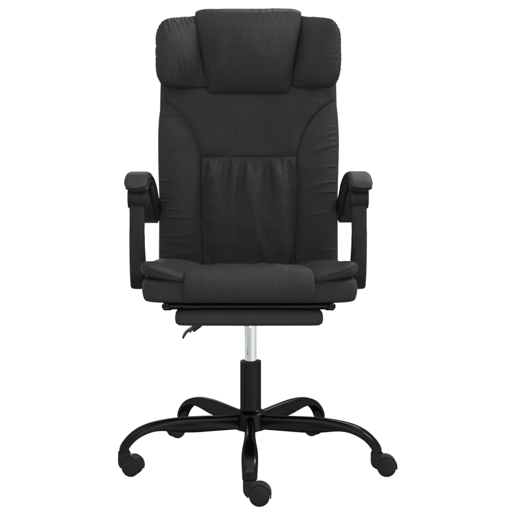 vidaXL Reclining Office Chair Black Faux Leather