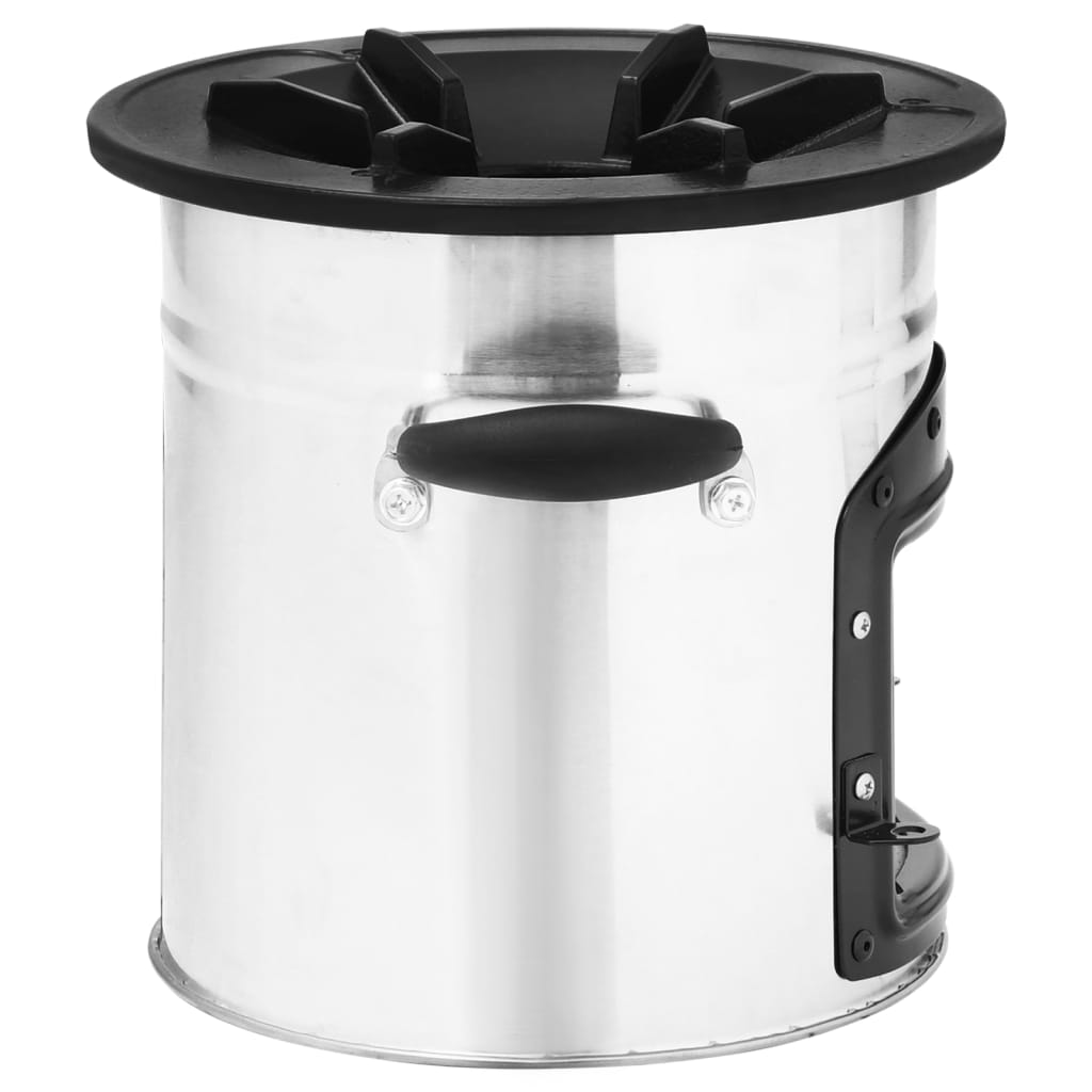 vidaXL Camping Wood Stove Silver 45.5x33x25.5 cm Stainless Steel