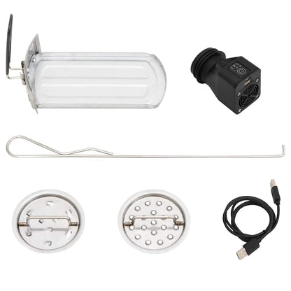 vidaXL Wood Stove with USB Fan Silver 35.5x26x28 cm Stainless Steel