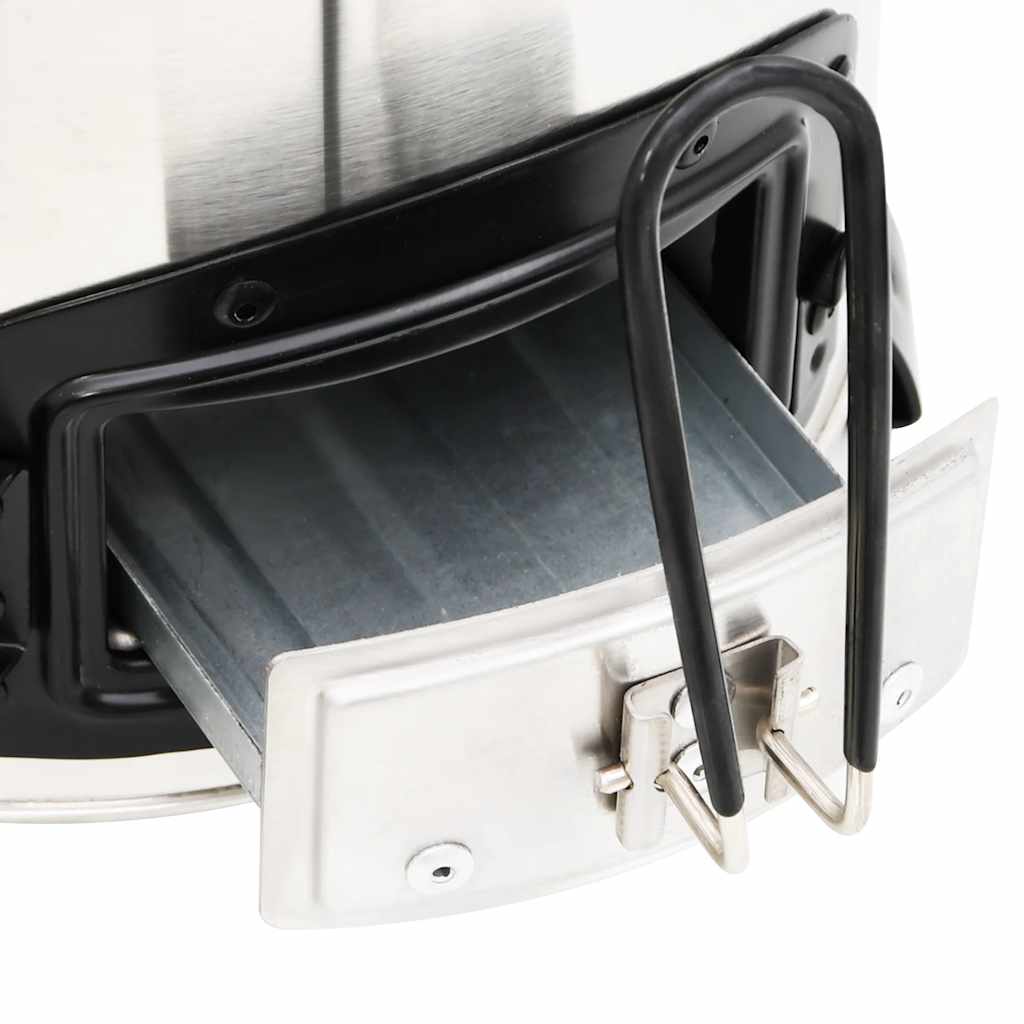 vidaXL Wood Stove with USB Fan Silver 35.5x26x28 cm Stainless Steel