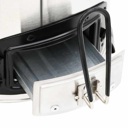 vidaXL Wood Stove with USB Fan Silver 35.5x26x28 cm Stainless Steel