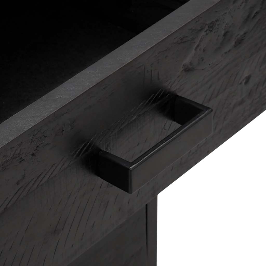 vidaXL Bedside Cabinet Black 36x30x45 cm Solid Pinewood